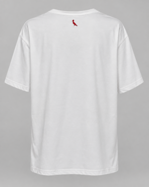 CAMISETA RESERVA BÁSICA BRANCA PICA-PAU VERMELHO – TAMANHO G