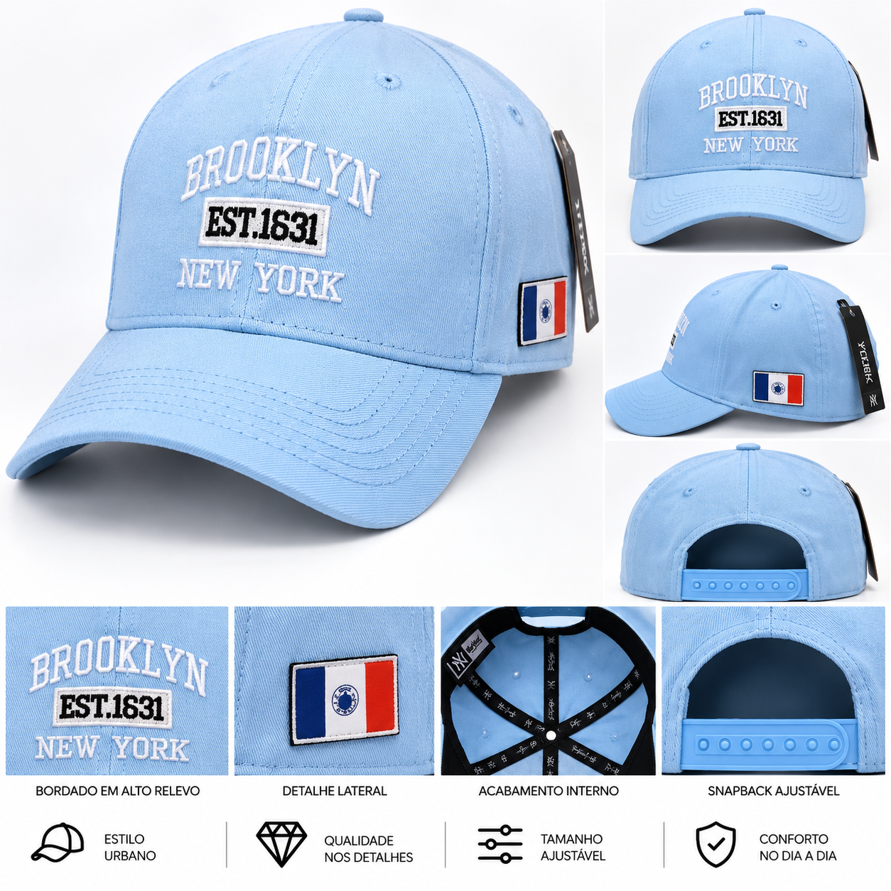 Boné Brooklyn New York – Azul Claro