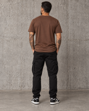 CAMISETA FRED PERRY MARROM COM LOGO CENTRAL – Malha Prima Chinesa TAMANHO G