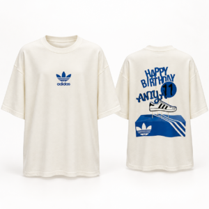 Camiseta Adidas Oversized Happy Birthday Suedine Pro Off-White – Tamanho GG