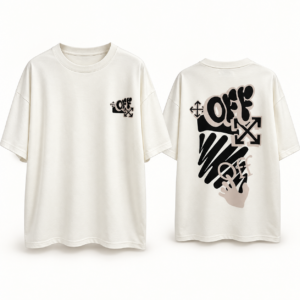 Camiseta Off-White Oversized Graffiti Suedine Pro Off-White – GG