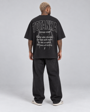 T-Shirt Oversized Totanka Pantera Vintage Preta – Tamanho G