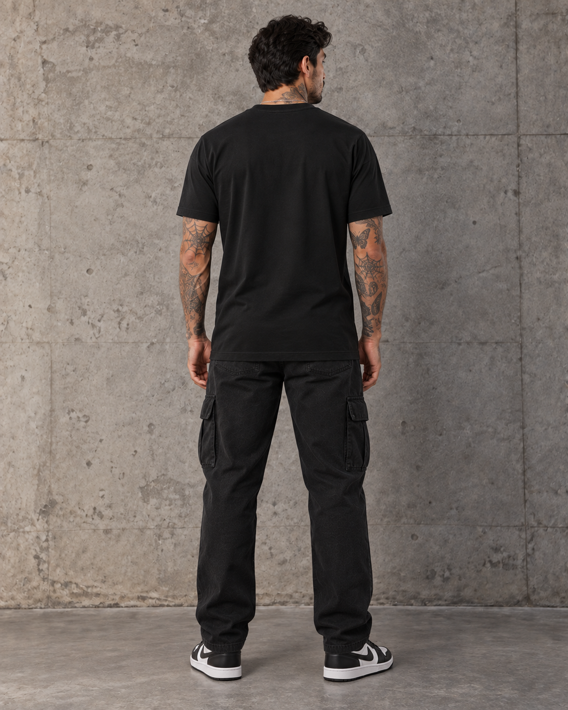 T-Shirt Fred Perry Logo Central Preta – Tamanho G Malha Prima Chinesa - Imagem 2