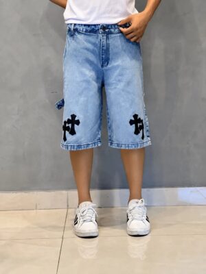 Bermuda Jeans Denim & Co Clara Patch Cruz Black – Tamanho 44