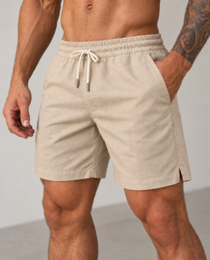 Short linho alfaiataria (básico) Areia