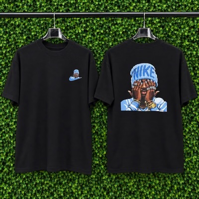 Camiseta Oversized Nike Preta Estampa Basketball – Tamanho G