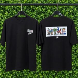 Camiseta Oversized Nike Preta Estampa Cartoon – Tamanho GG