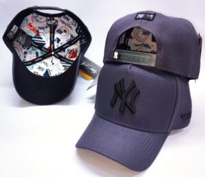 Boné NY New York Grafite com Bordado Preto – Ajustável
